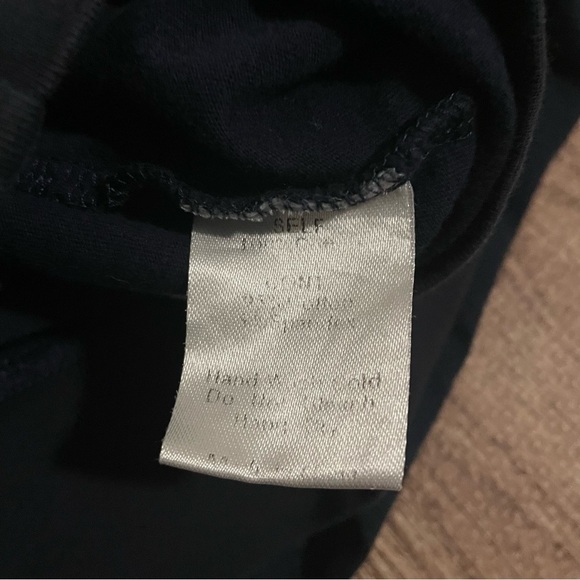 Mod Ref Navy Blue Rainbow Horizontal Strip Long Sleeve Top Size Medium - Picture 4 of 4